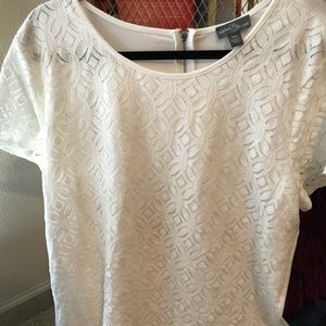Stitch fix market and spruce white lace top!